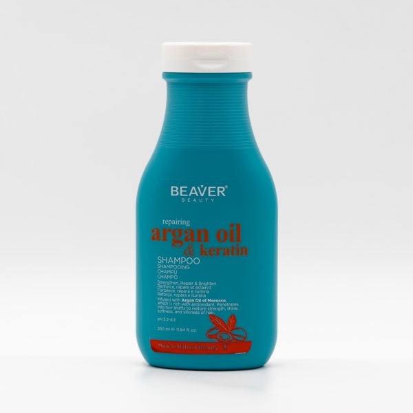 Beaver Repairing Argan Oil & Keratin Shampoo 350ml- Шампоан с Арган и Кератин 350мл