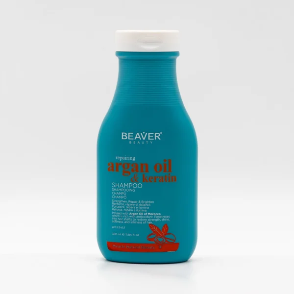 Beaver Repairing Argan Oil & Keratin Shampoo - Възстановяващ Шампоан с Арган и Кератин 350мл