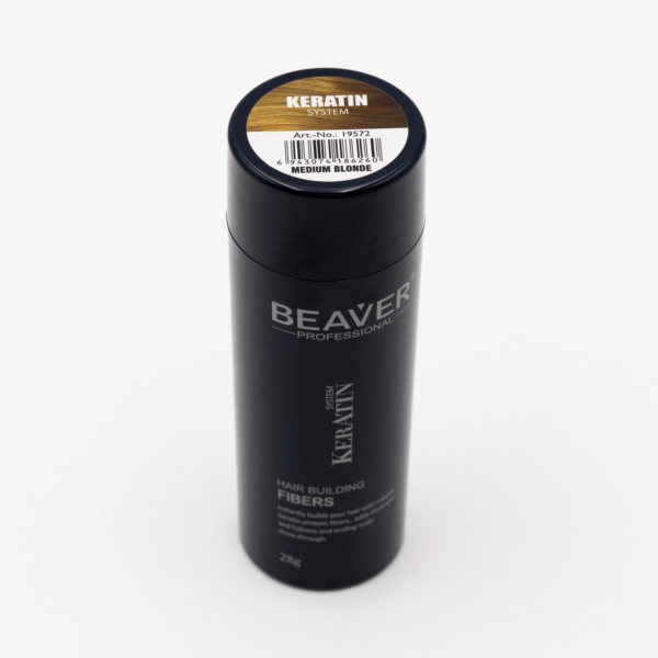 BEAVER Keratin Hair Building Fibers – Кератинови фибри за уплътняване на косата 28гр. - Medium Blonde